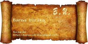 Barna Ulrika névjegykártya